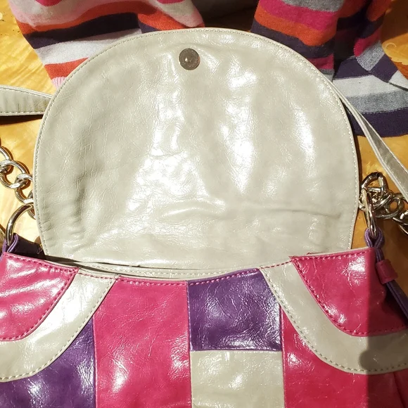 Guess Y2K Pink & Purple Patchwork Bag - Picture 3 of 5